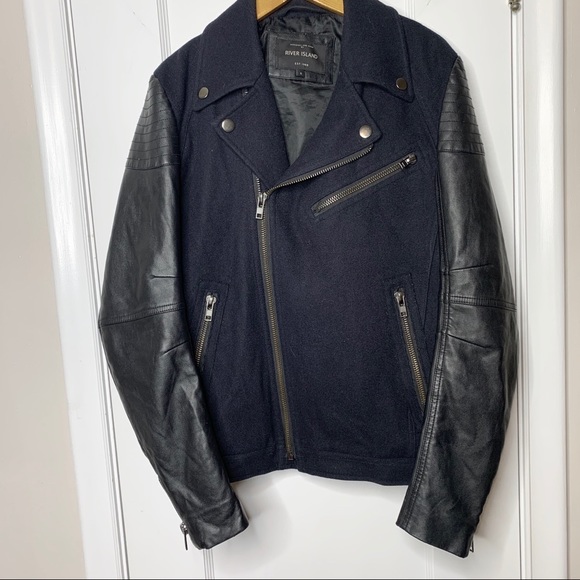 ASOS Other - ASOS River Island Men’s black leather Moto jacket